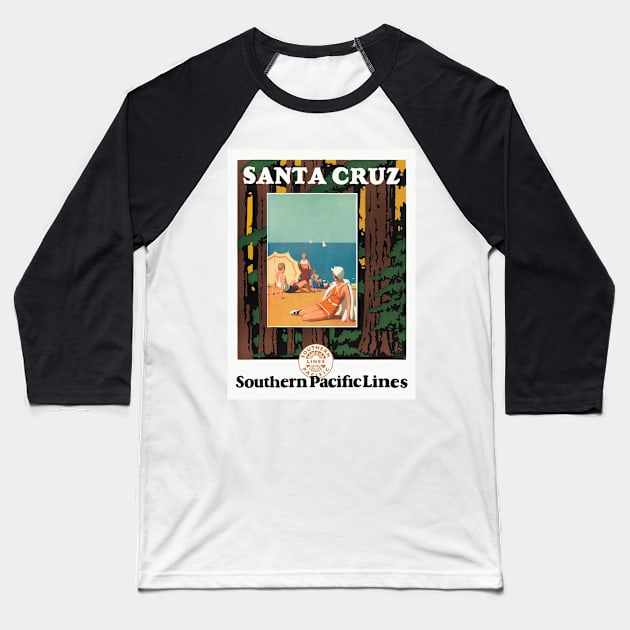 Santa Cruz Vintage Travel Poster 1926 Baseball T-Shirt by vintagetreasure